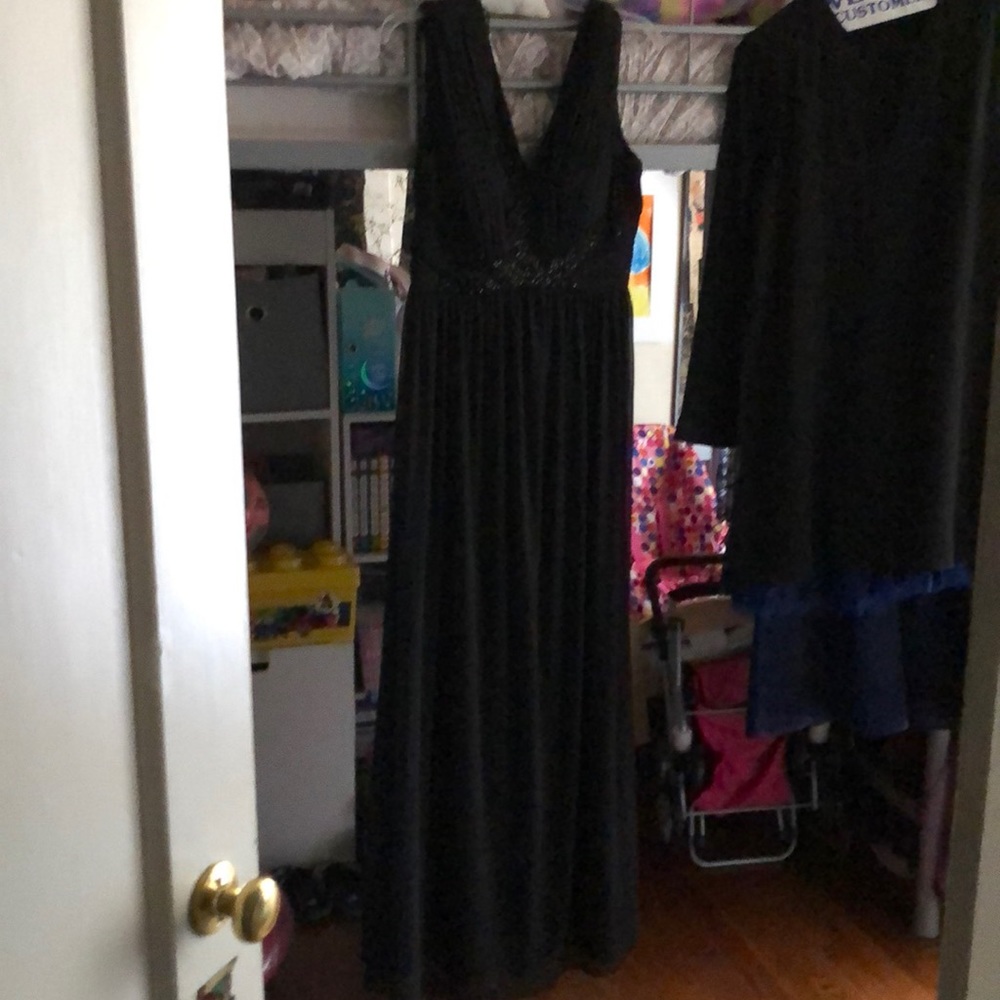 Long, black JS Boutique dress, size 10